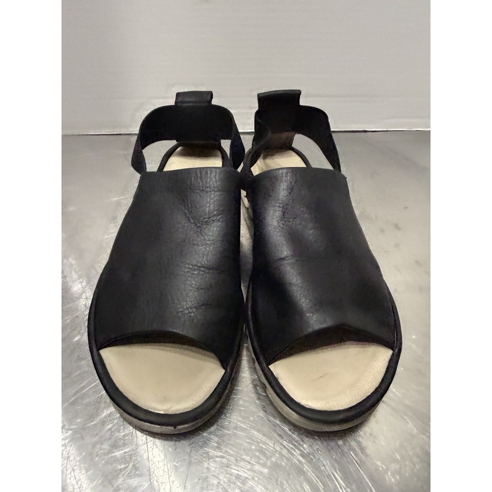 The Flexx Black Leather Slingback Sandals Women's EU 38 US 7.5-8 Comfort Shoes